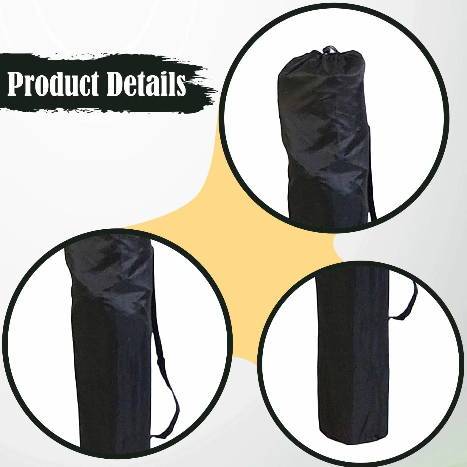 Bolsa de Transporte para Silla de Camping Funda Repuesto Almacenaje Portátil Costuras Reforzadas Pesca Caza Negro