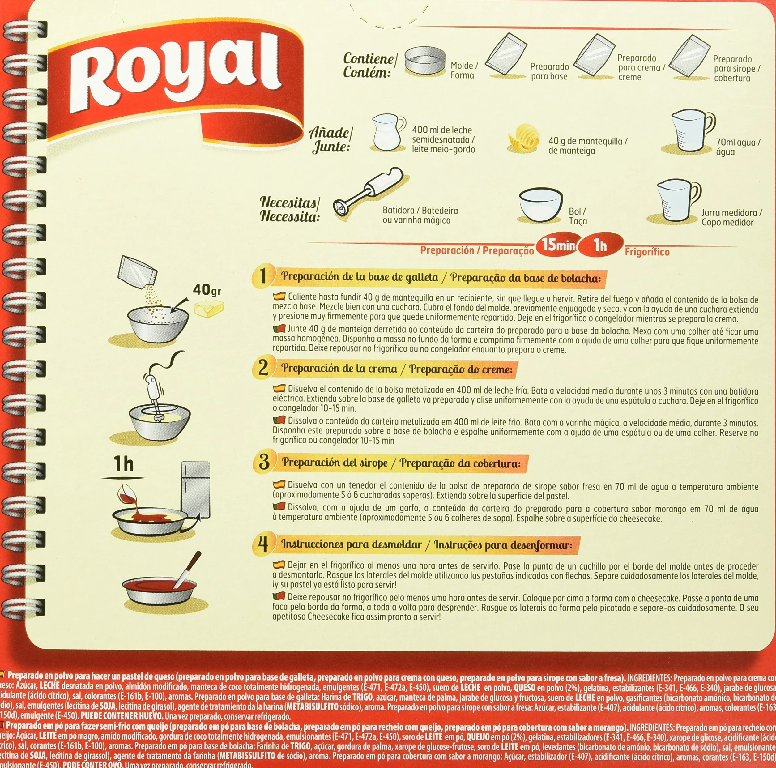 Royal Masa de Tarta de Queso - 325 gr