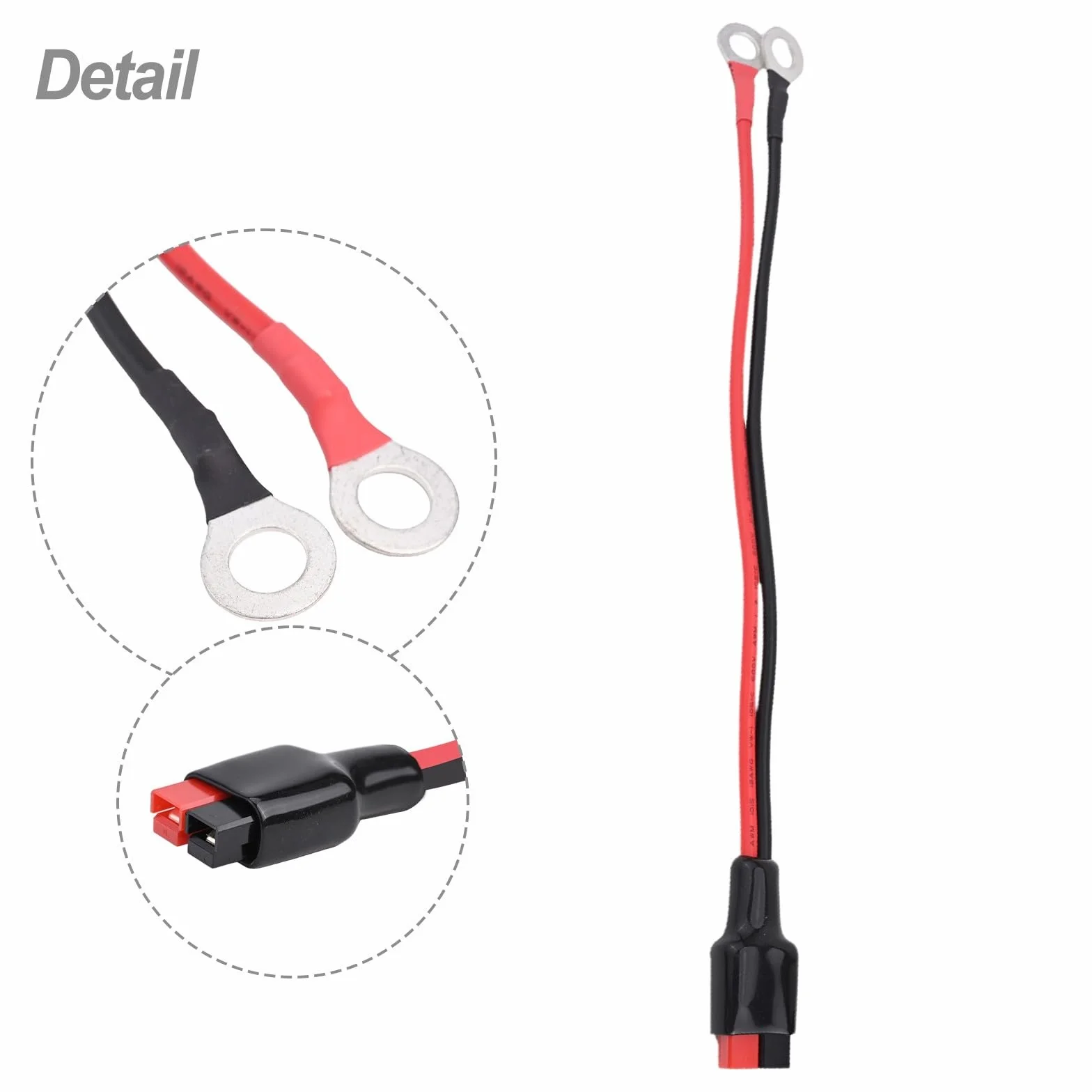 Conector de cable de batería para carrito de golf Anderson rojo/negro compatible con Reo HillBilly Mocad