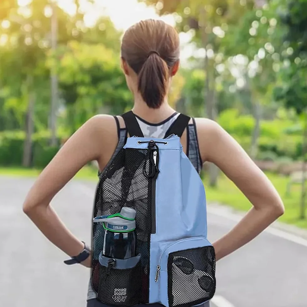 YGCHEN Bolsa de Natación de Malla, Mochila Deportiva Multiusos, Bolsa de Piscina Secado Rápido, Playa, Gimnasio