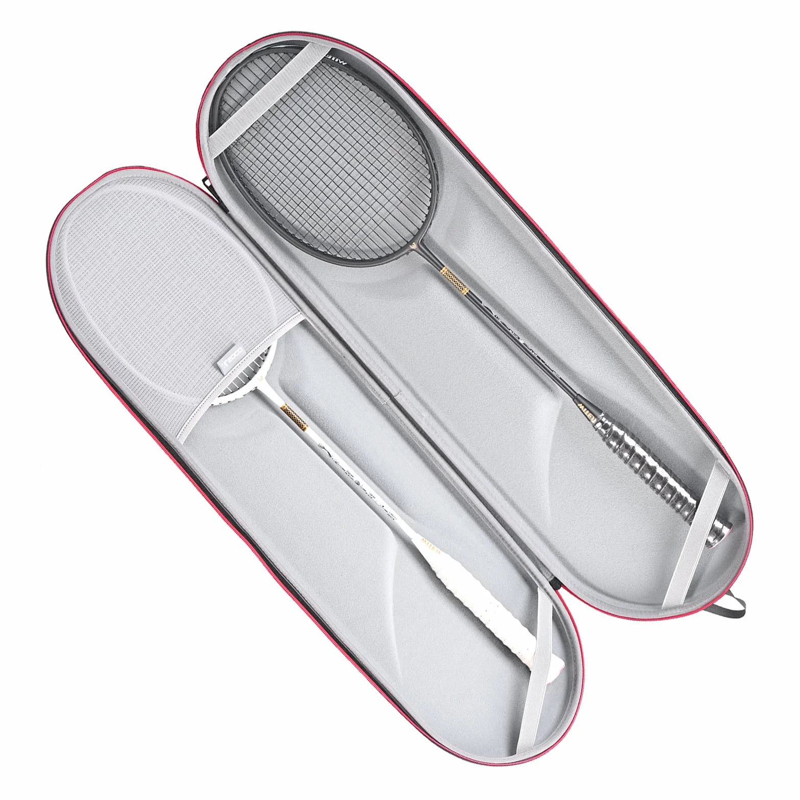 YONEX Wilson RLSOCO Raquetas bádminton Bolsa viaje 2 raquetas Cremallera YKK
