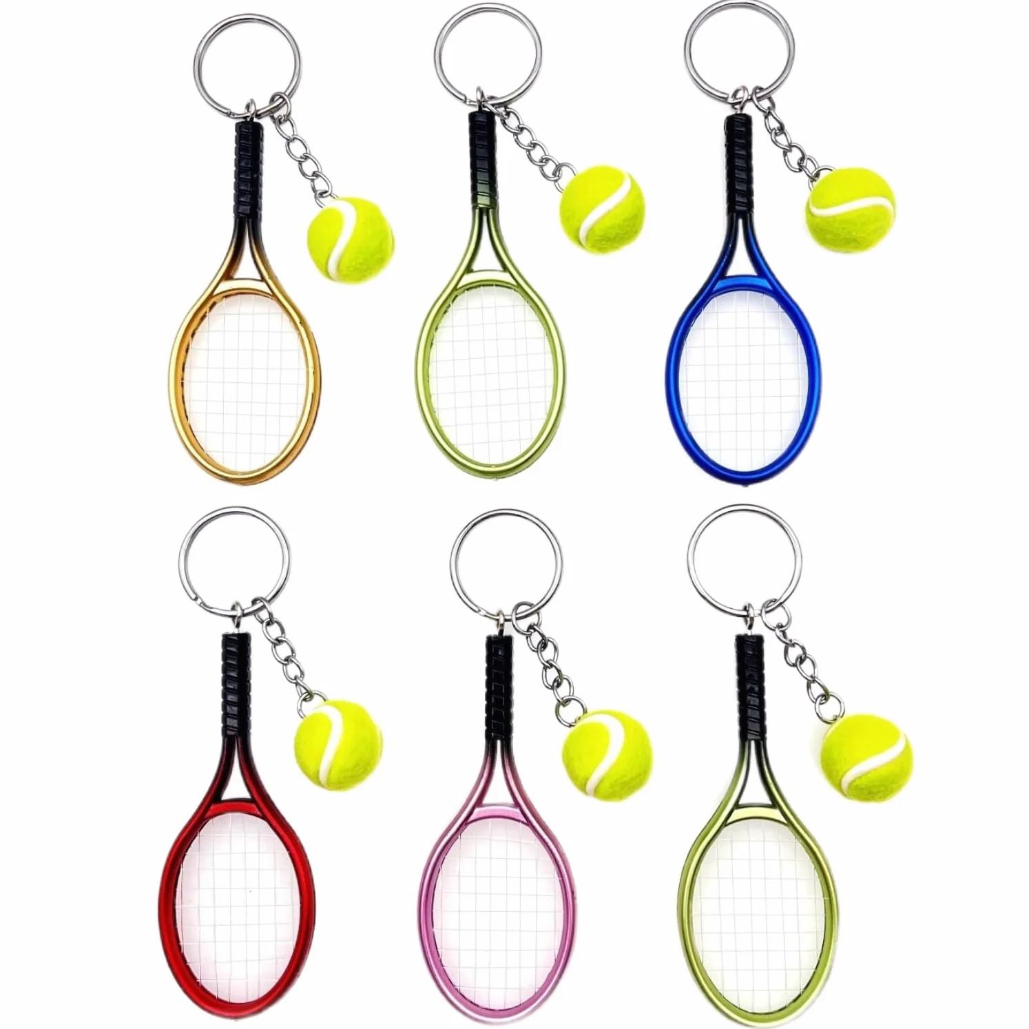 Llavero raqueta de tenis mini JZK, regalo temático tenis, decoración fiesta