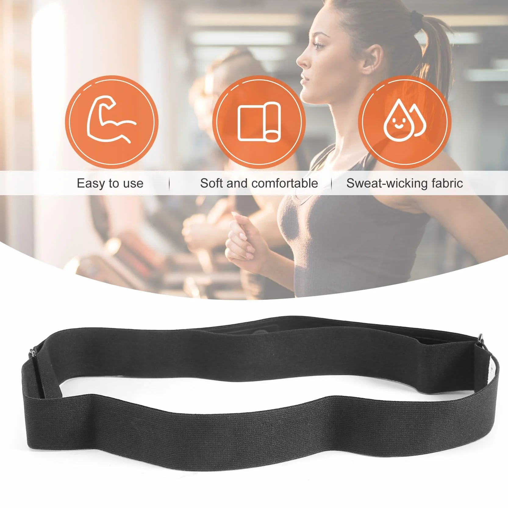 Monitor de frecuencia cardíaca inalámbrico Correa pectoral para deporte