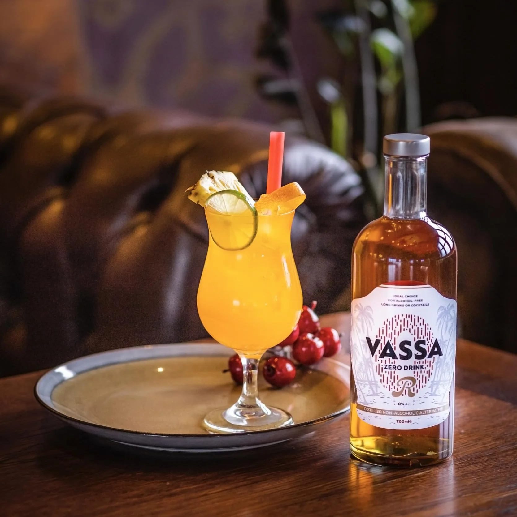 VASSA ZERO R sin alcohol 700 ml, ideal para cócteles y tragos largos, con sabor, aroma y propiedades originales del ron tradicional, sustancia 100% natural
