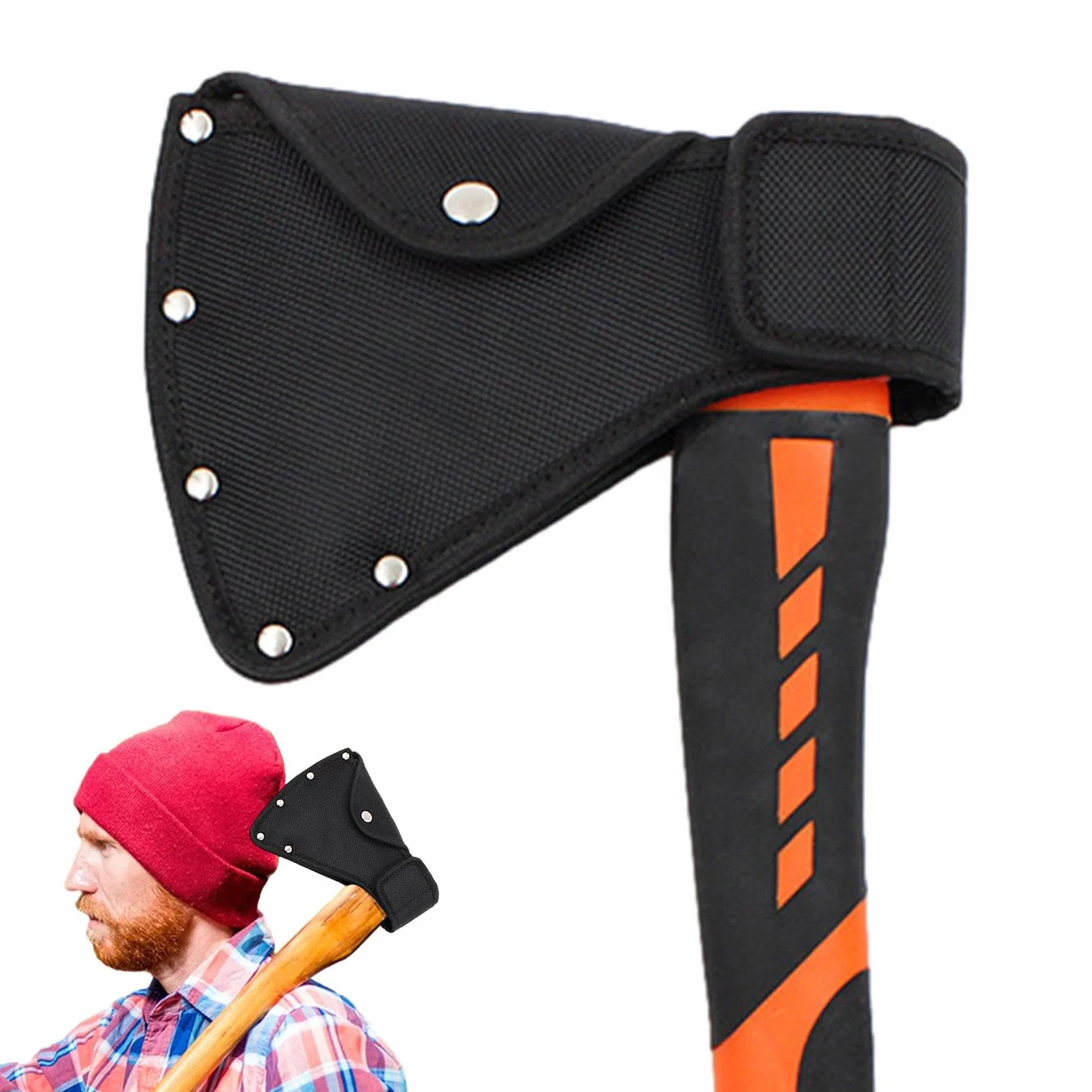 Funda para hacha ajustable con hebilla de metal para colgar en la cintura