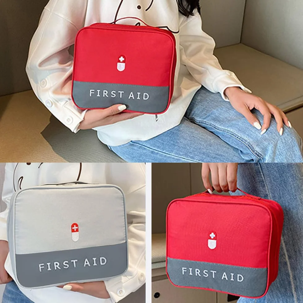 Botiquín de Primeros Auxilios Portátil Bolsa Vacía Rojo
