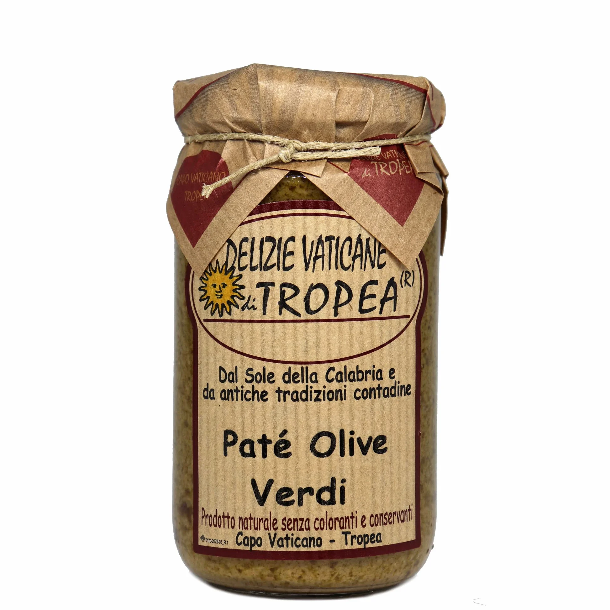 Paté de Aceitunas Verdes 180g | Delicia Calabresa – Perfecto para Bruschetta, Pasta y Queso | Auténtica Salsa Gourmet Italiana por Delizie Vaticane di Tropea