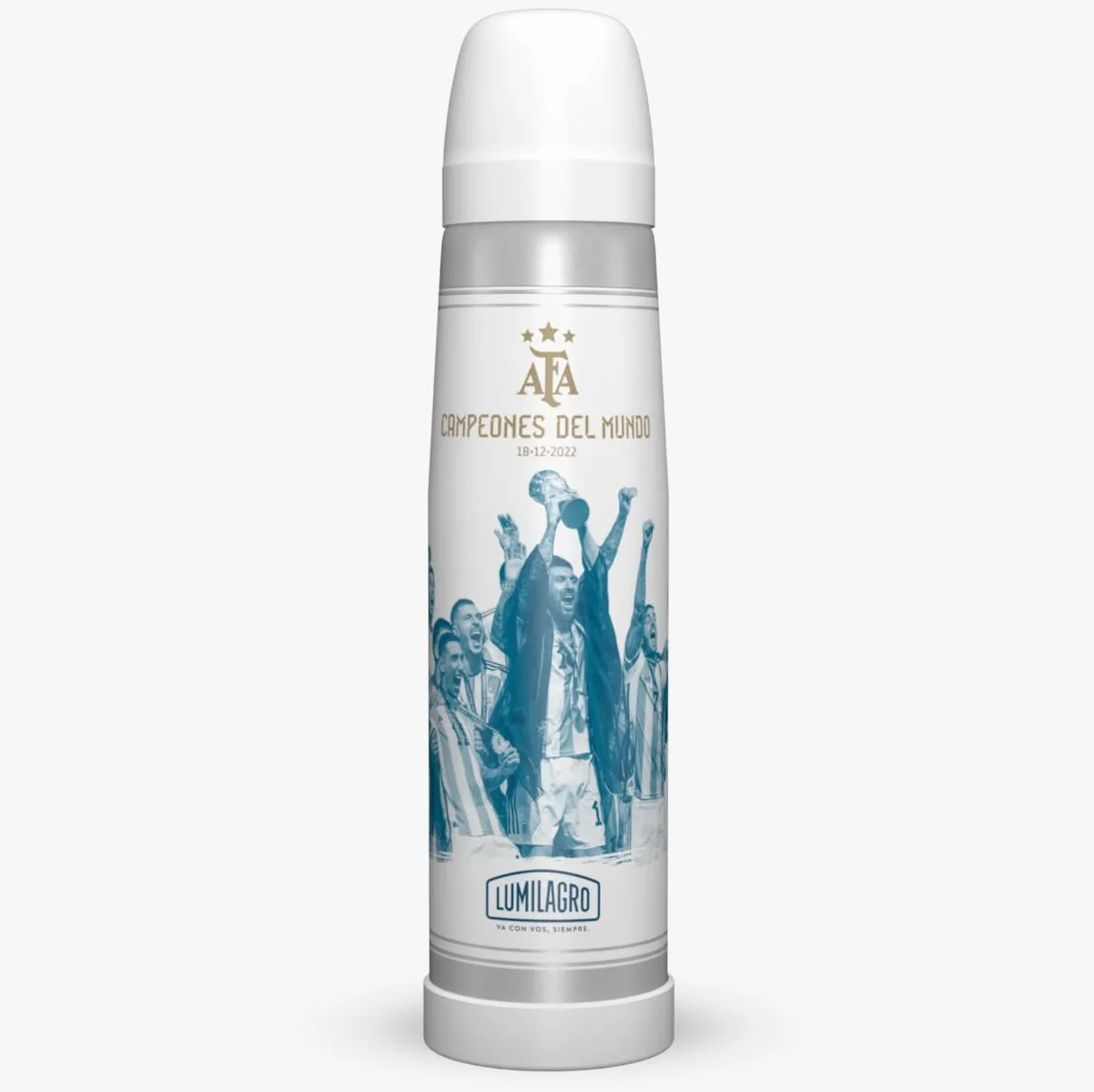 Lumilagro Termo de acero inoxidable 1L Campeones Del Mundo Argentina 2022 Messi