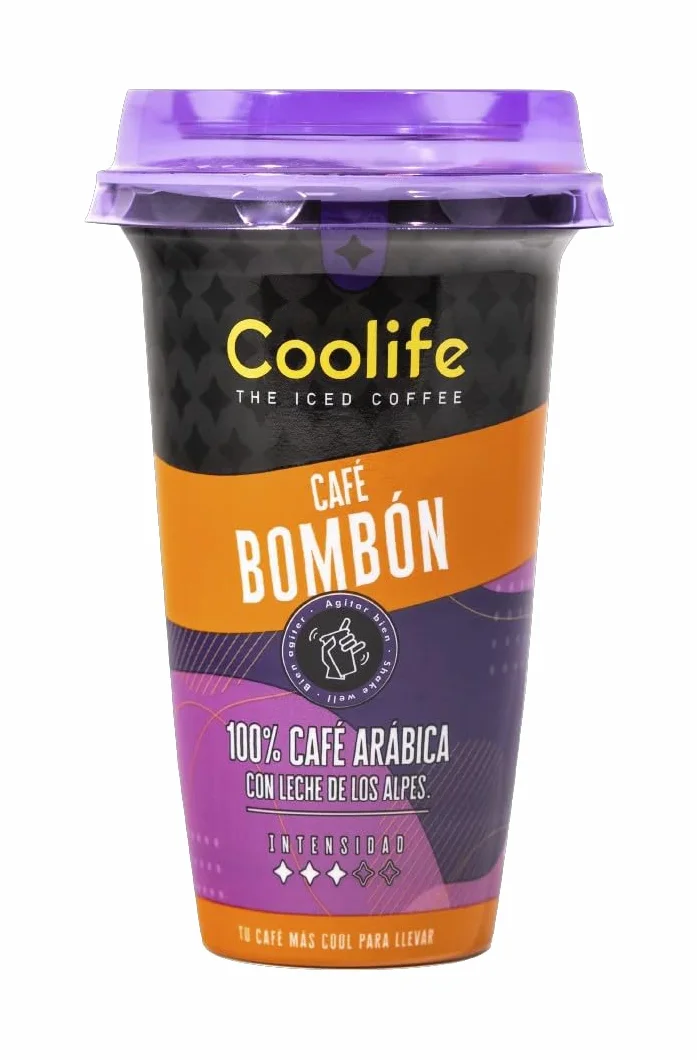 PACK 10 - Café Frío Bombón Listo para Tomar 230ml – Café Dulce y Cremoso con Granos 100% Arábica y Leche Fresca de los Alpes, Bebida Ready to Drink en Formato Vaso