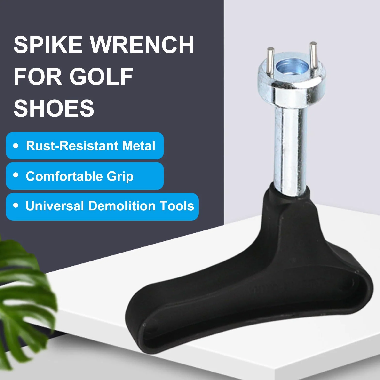 Llave de Tacos de Golf, Herramienta de Extracción, Acero Inoxidable, 2 Piezas