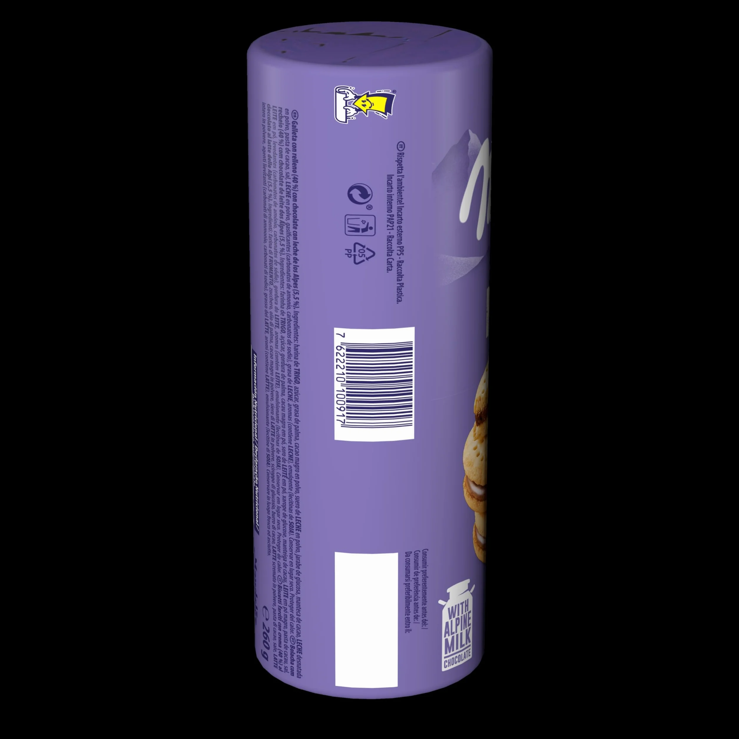 Milka Choco Pause Galletas Rellenas de Crema de Chocolate, 260 g
