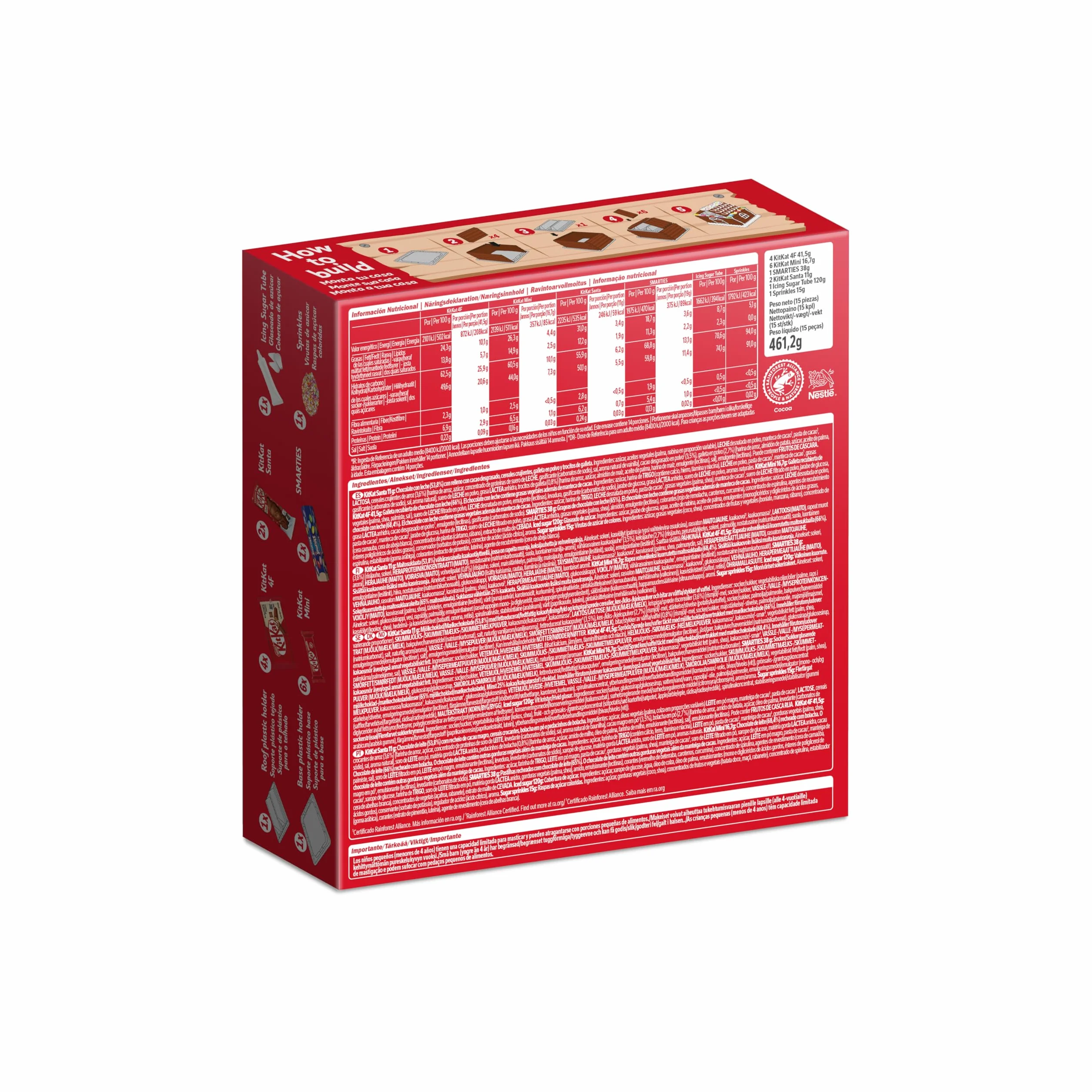 NESTLÉ KITKAT casa de chocolate con leche NAVIDAD paquete 461g
