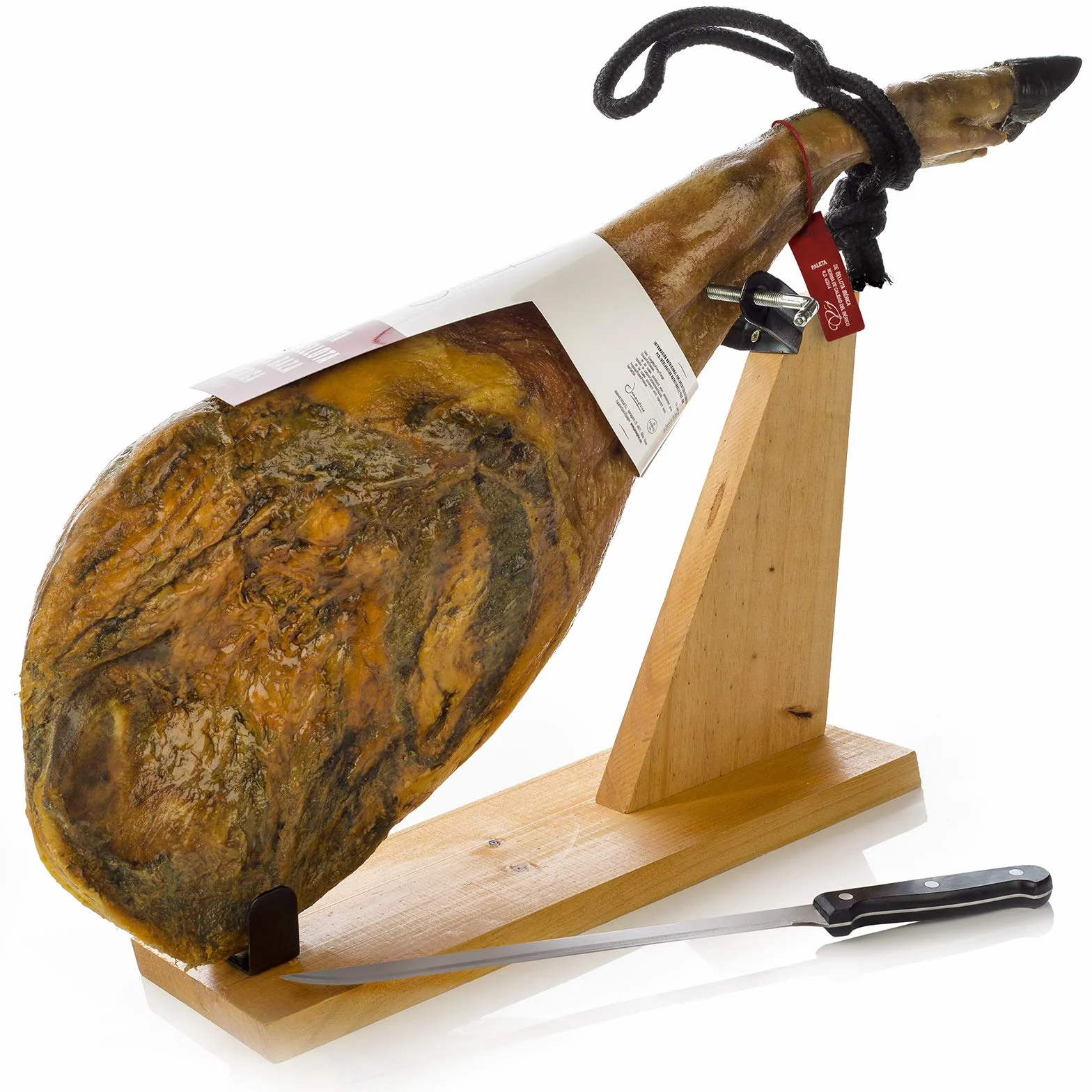 Jamon Iberico de Bellota Paleta 4-4.5 Kg Jamonero Cuchillo