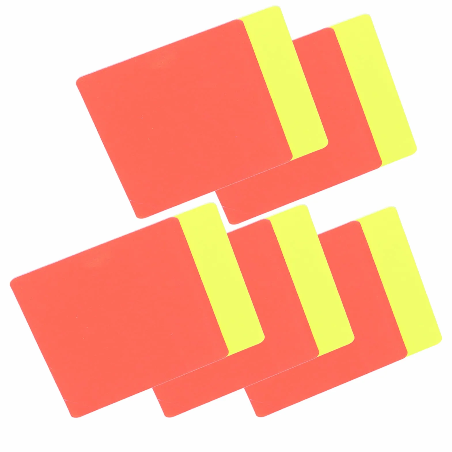 Longzhuo Juego de 5 Tarjetas de árbitro de fútbol Rojo y Amarillo