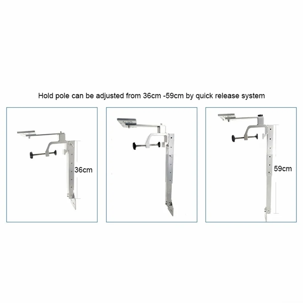 Soporte de acero inoxidable y aluminio para buscador de peces ajustable