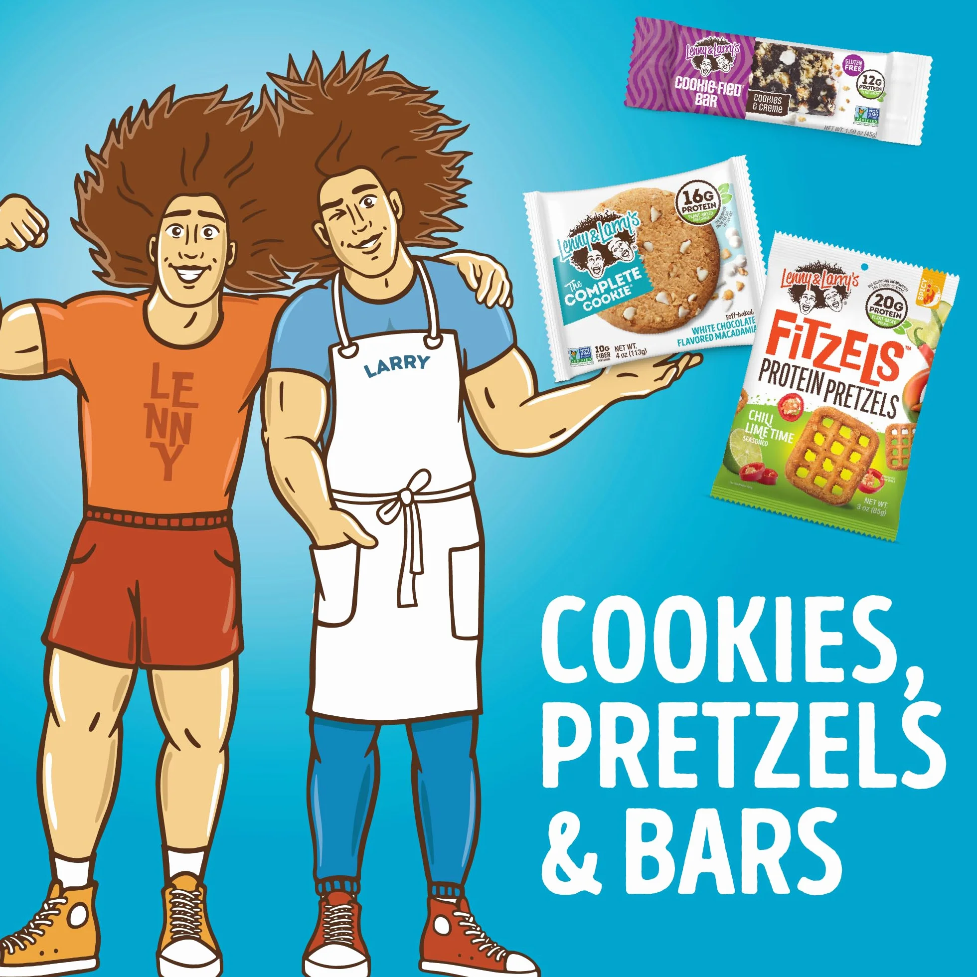 Lenny & Larry's Fitzels Protein Pretzels 8x85g Mostaza