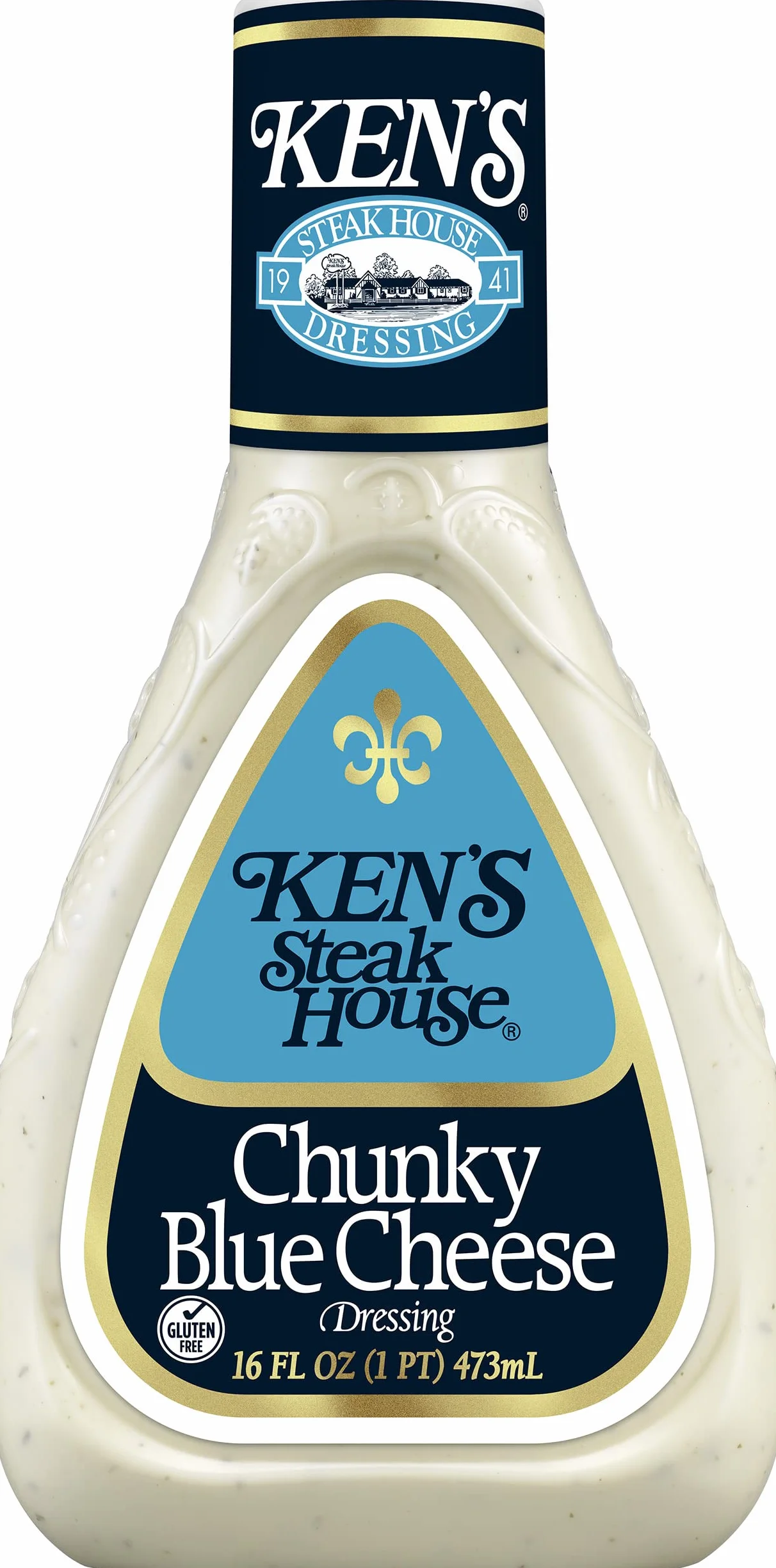 Ken's Steak House Lite Chunky Blue Cheese Dressing (2 Pack)