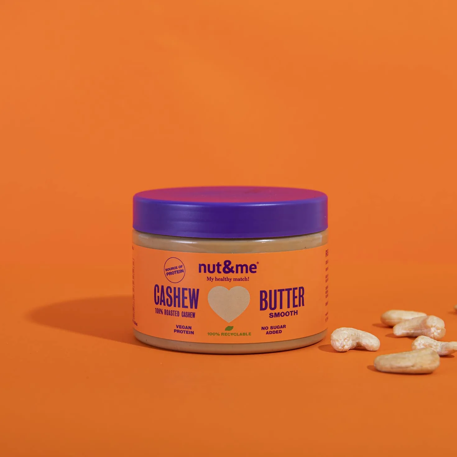 Crema de anacardos 900 gr nut&me | Hecho con anacardos tostados y aceite de almendra | Sin azúcares añadidos, sin gluten y sin aditivos | Sin aceite de palma | Pack 3 x 300 gr