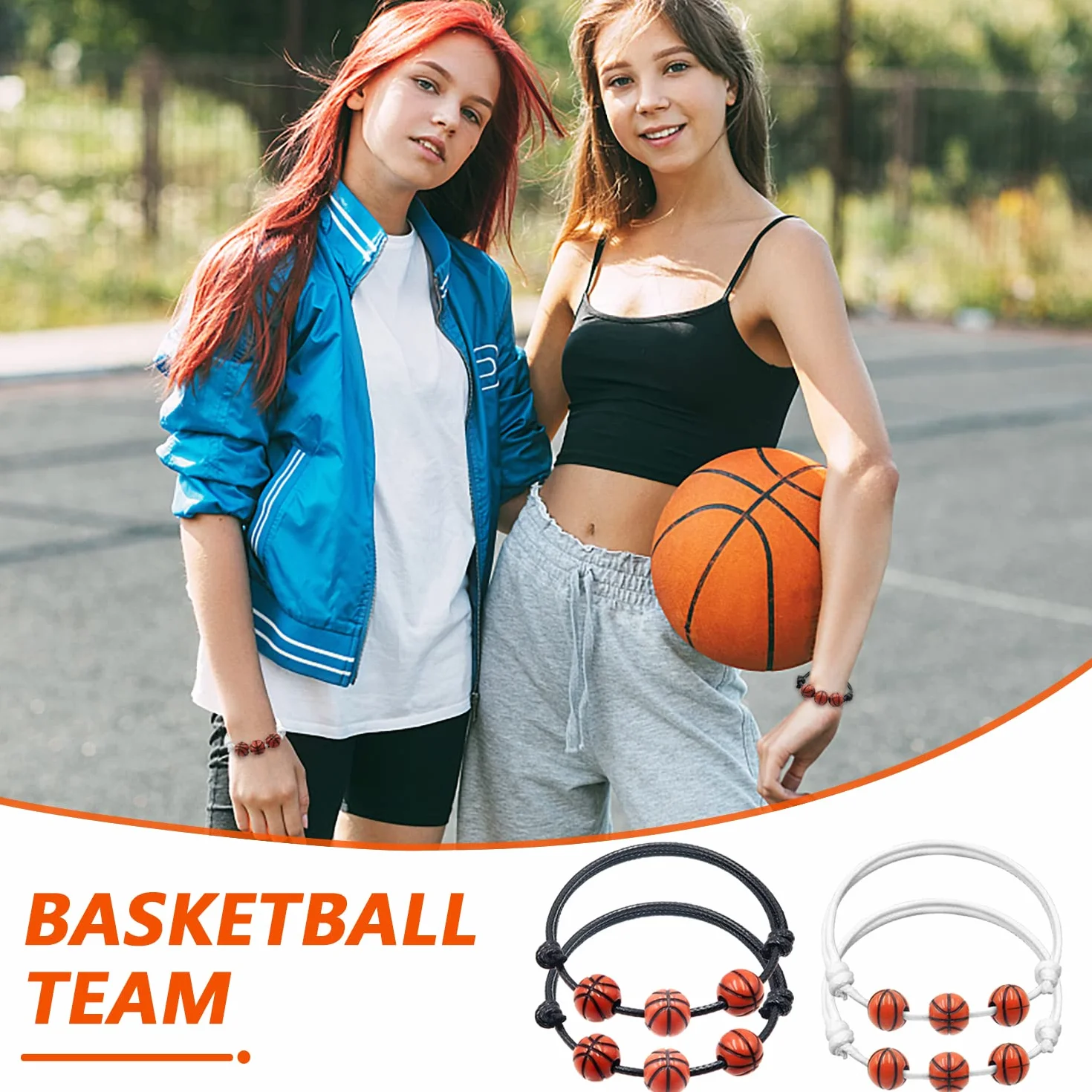 Pulsera de Baloncesto Trenzada Ajustable, 20 Piezas para Adolescentes Adultos Hombres Mujeres