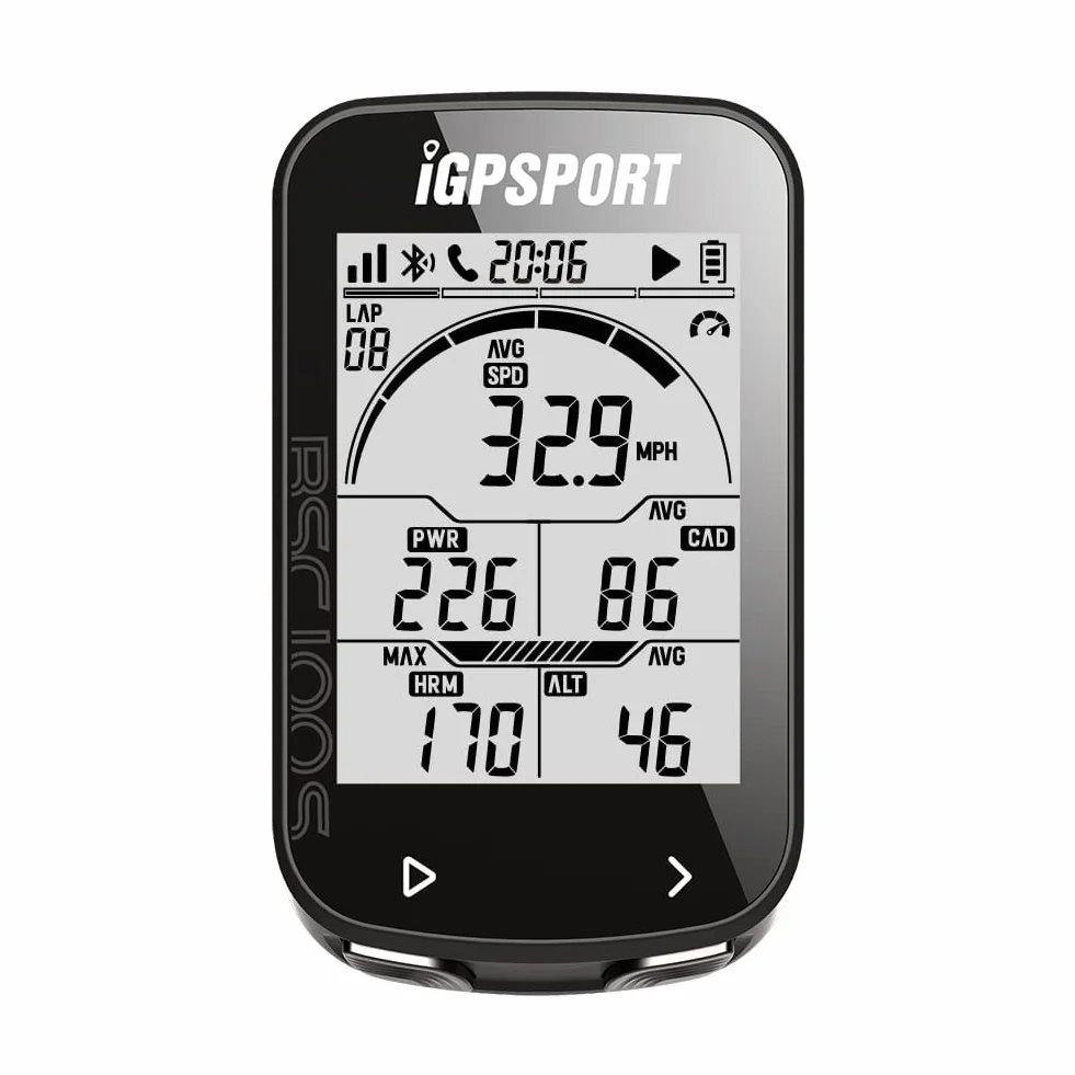 iGPSPORT BSC100S Ciclocomputador GPS 2,6 Pulgadas Ant+ Inalámbrico Impermeable IPX7 Velocímetro Odómetro 40 Horas Batería