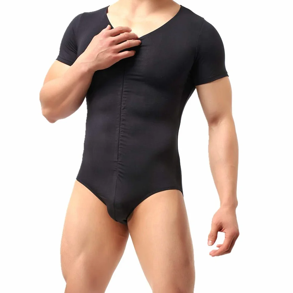 CSMARTE Men's Modal Cotton Bodysuit Wrestling Singlet Athletic Leotard