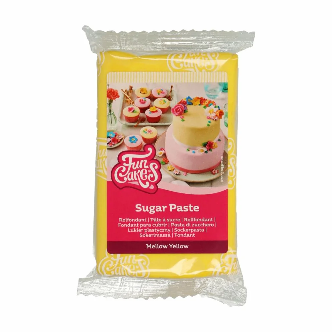 FunCakes Pasta de azúcar amarilla, 250 gr
