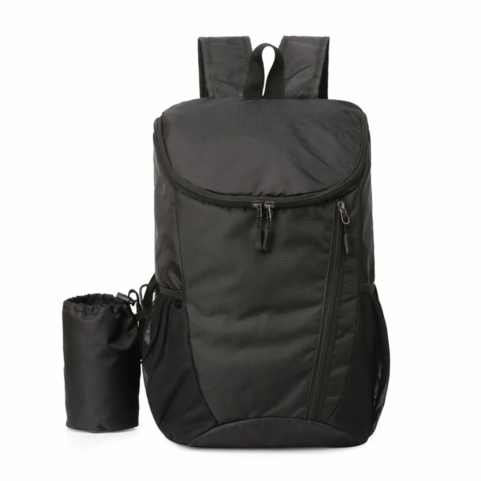 flintronic Mochila Plegable Ultraligera de Senderismo Impermeable, Trekking Viaje Campamento Negro