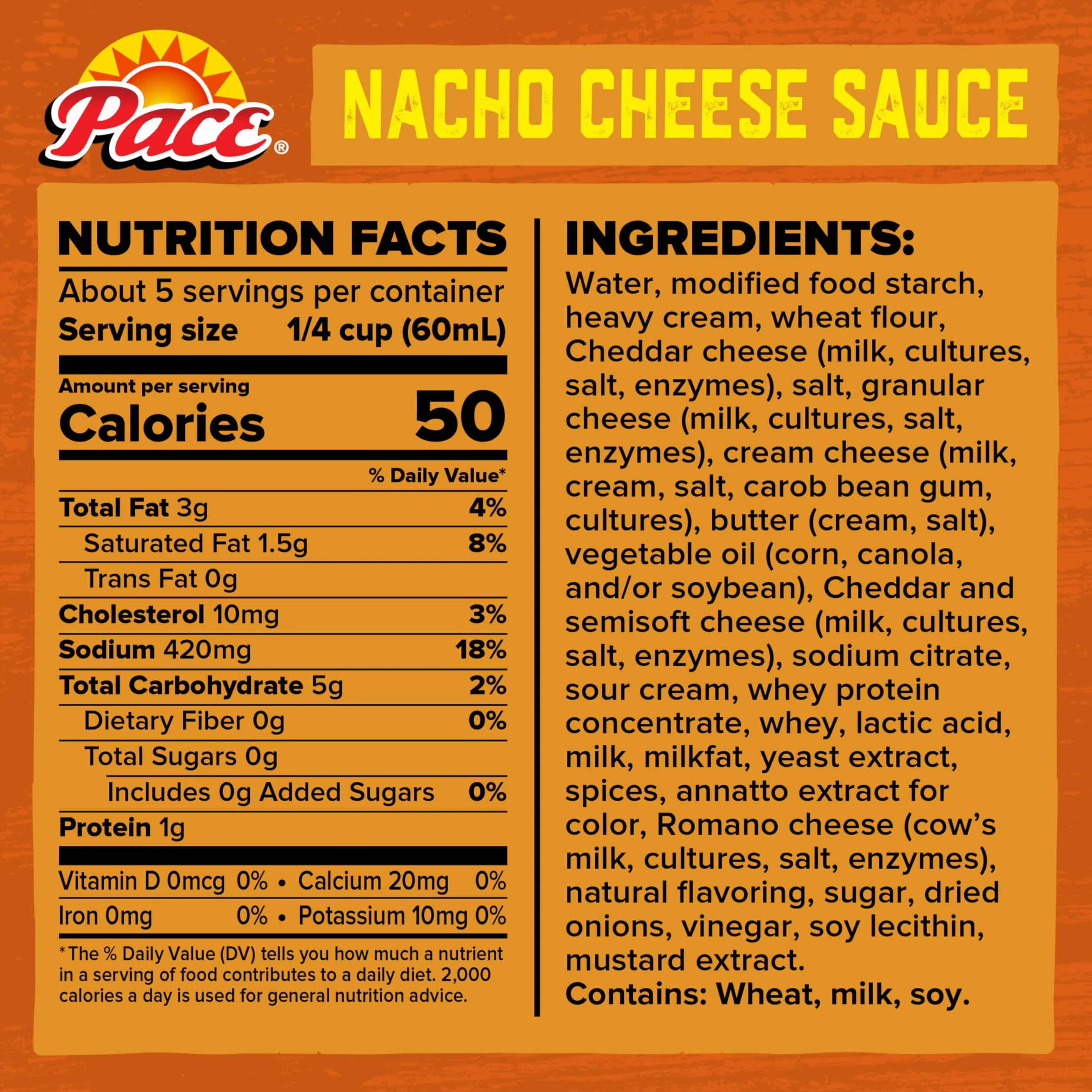 Pace Salsa de queso Nacho, suave, lata de 10.5 onzas