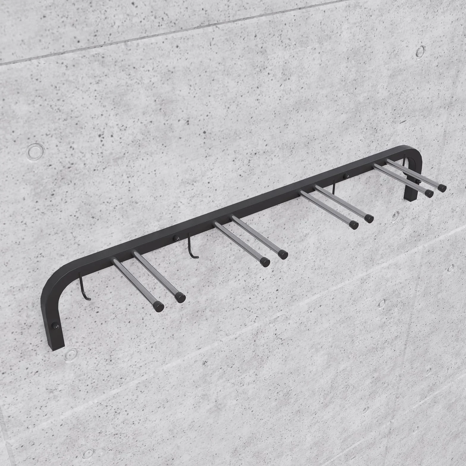 Soporte para esquís de pared N3 4 parejas 83 cm