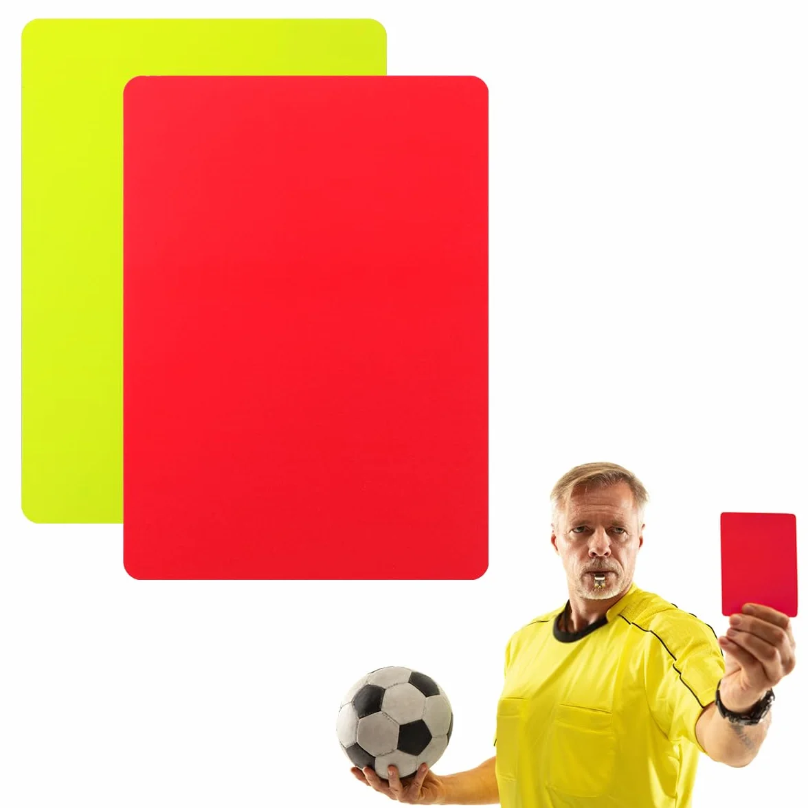Tarjetas Arbitro Futbol Juego con Rojas y Amarillas
