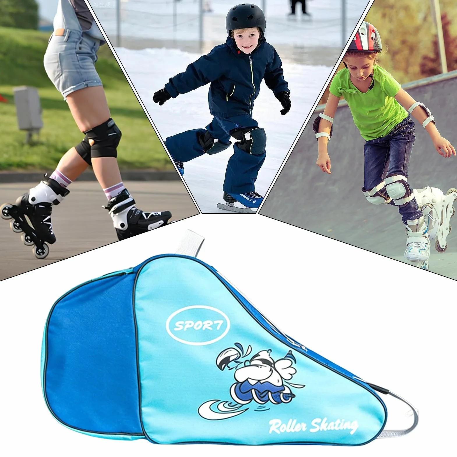 Bolsas De Hombro para Patinaje sobre Hielo, Transpirables, Portátiles Y Espaciosas