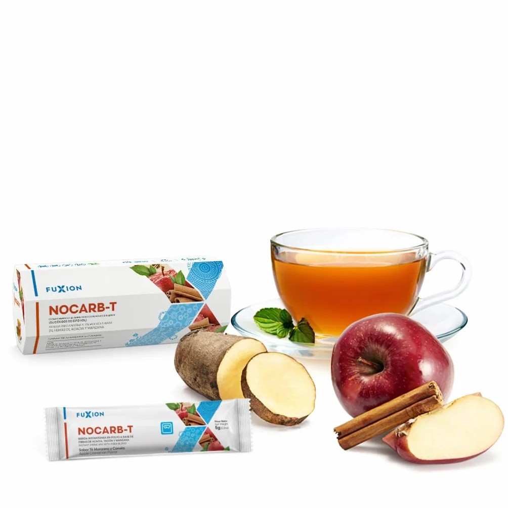 NOCARB T Té de Fibras Solubles, Yacon, Manzana, Canela y Green Tea. Te divina solucion para Control de Azúcar y Carbohidratos. Infusiones sin azucar. Tea bags de 5g (Pack 1, 35, gramo)