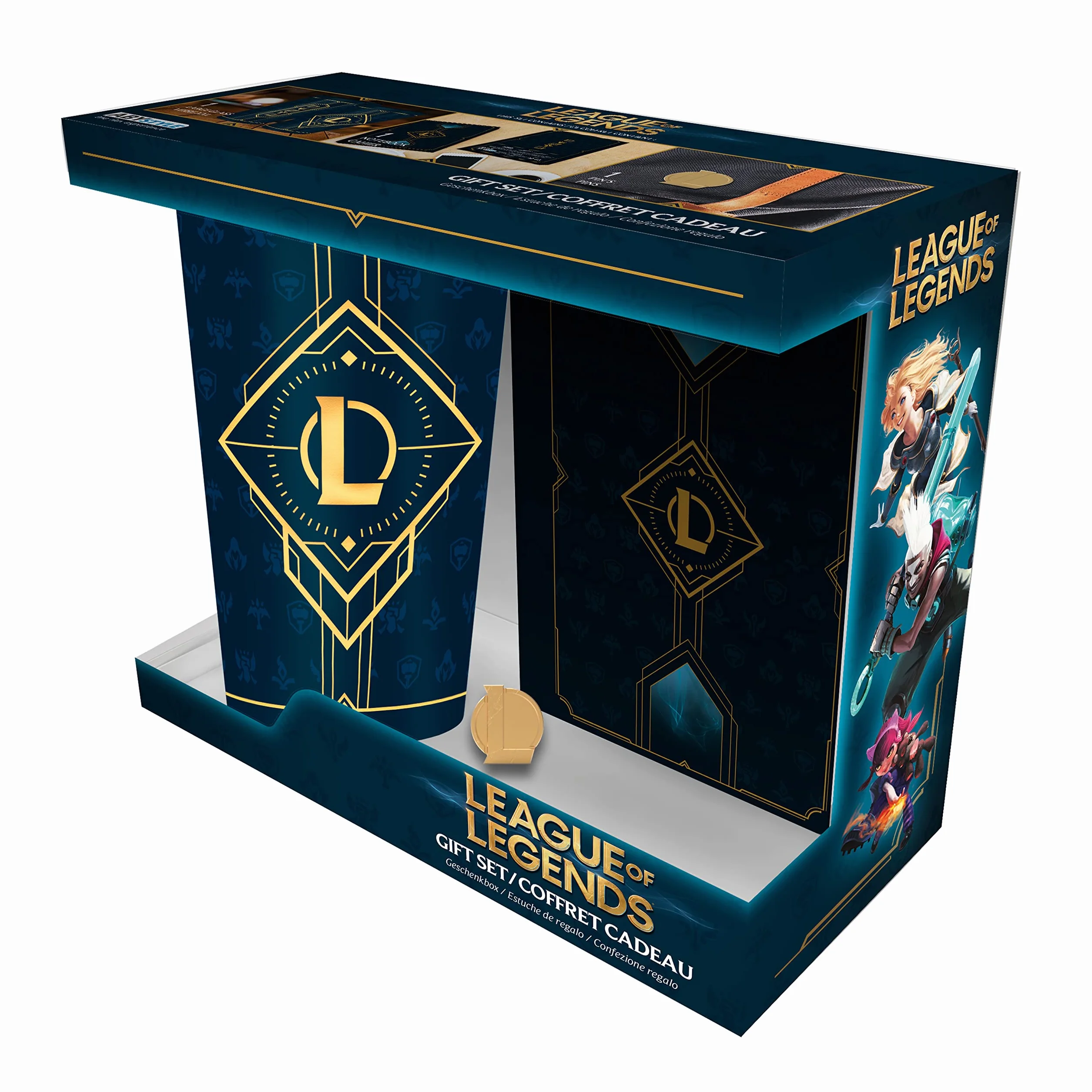 LEAGUE OF LEGENDS Pck XXL glass Pin Notebook Hextech logo