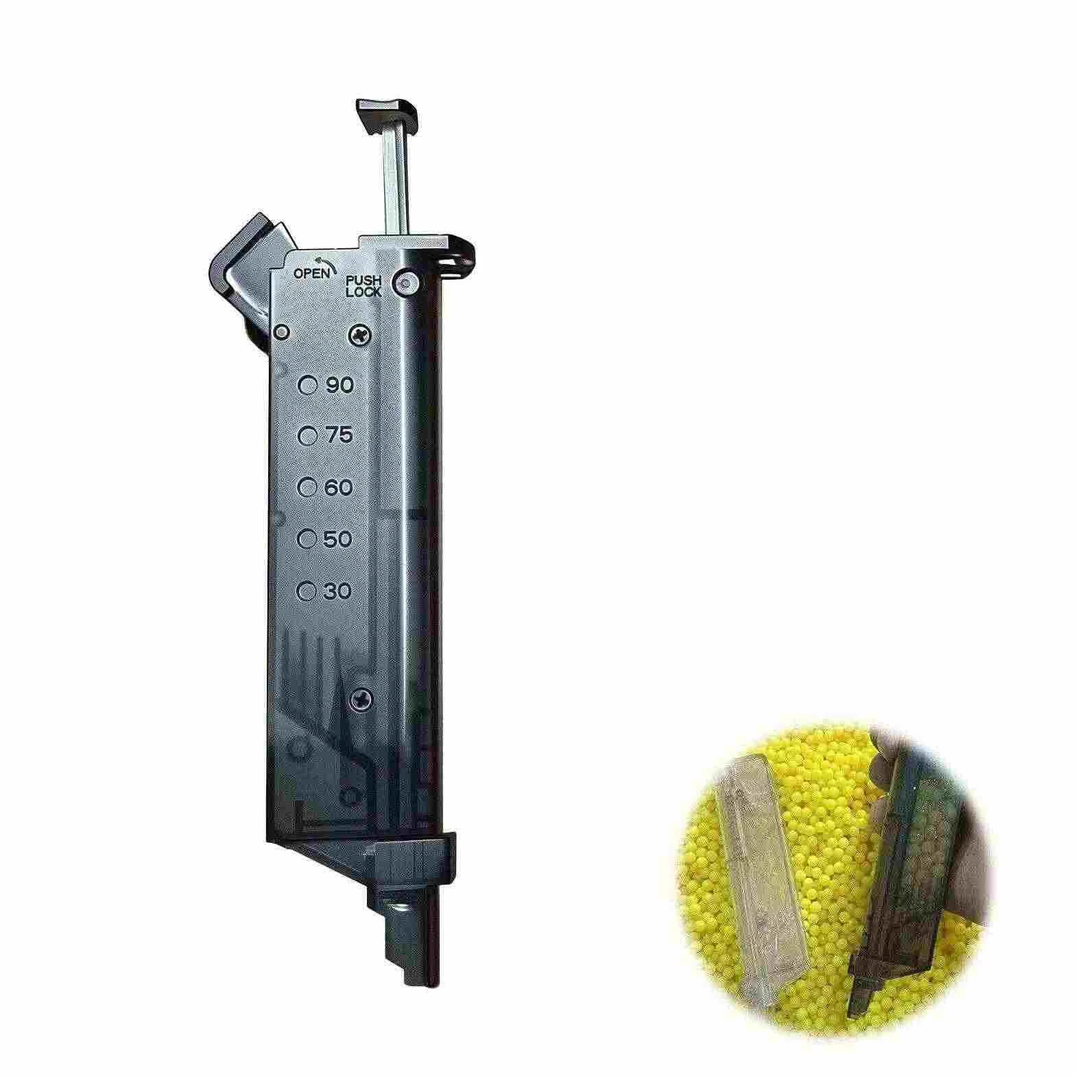 Speedloader 6mm Cargador Rápido 90 Balas Resorte Acero para Airsoft Recarga Rápida
