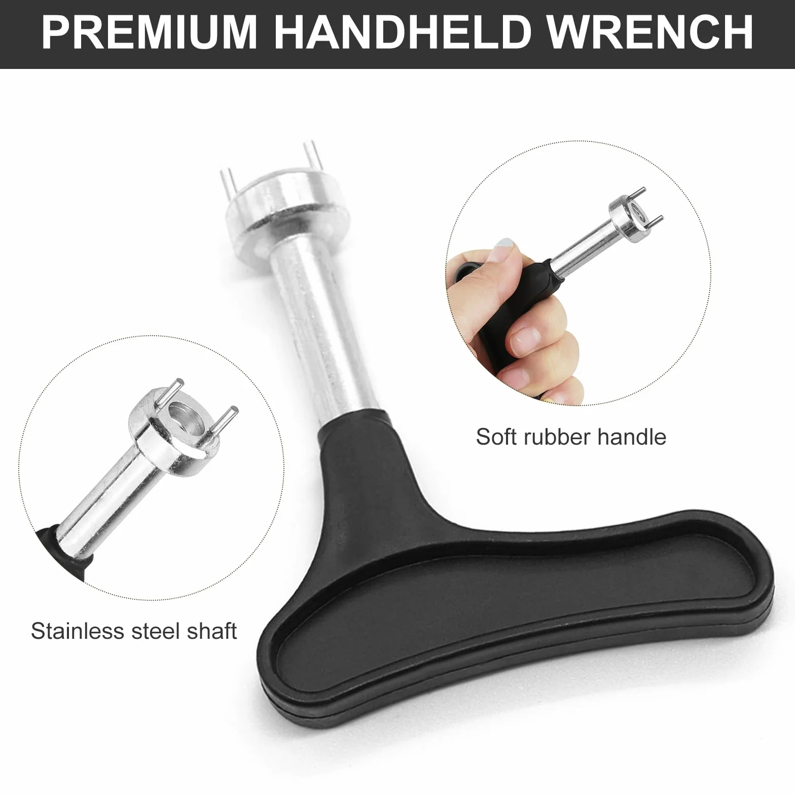 Llave de Tacos de Golf, Herramienta de Extracción, Acero Inoxidable, 2 Piezas