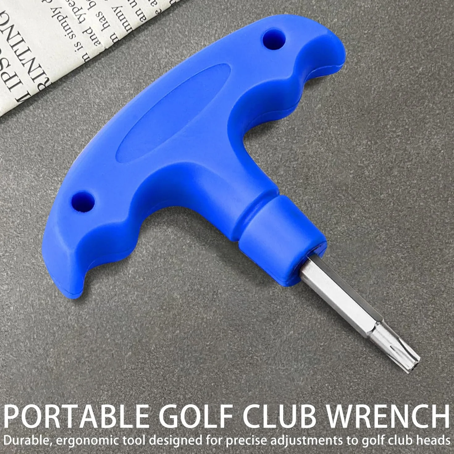 Llave Dinamométrica para Golf, Herramienta de Ajuste de Cabeza de Palos, Adaptador de Eje Azul