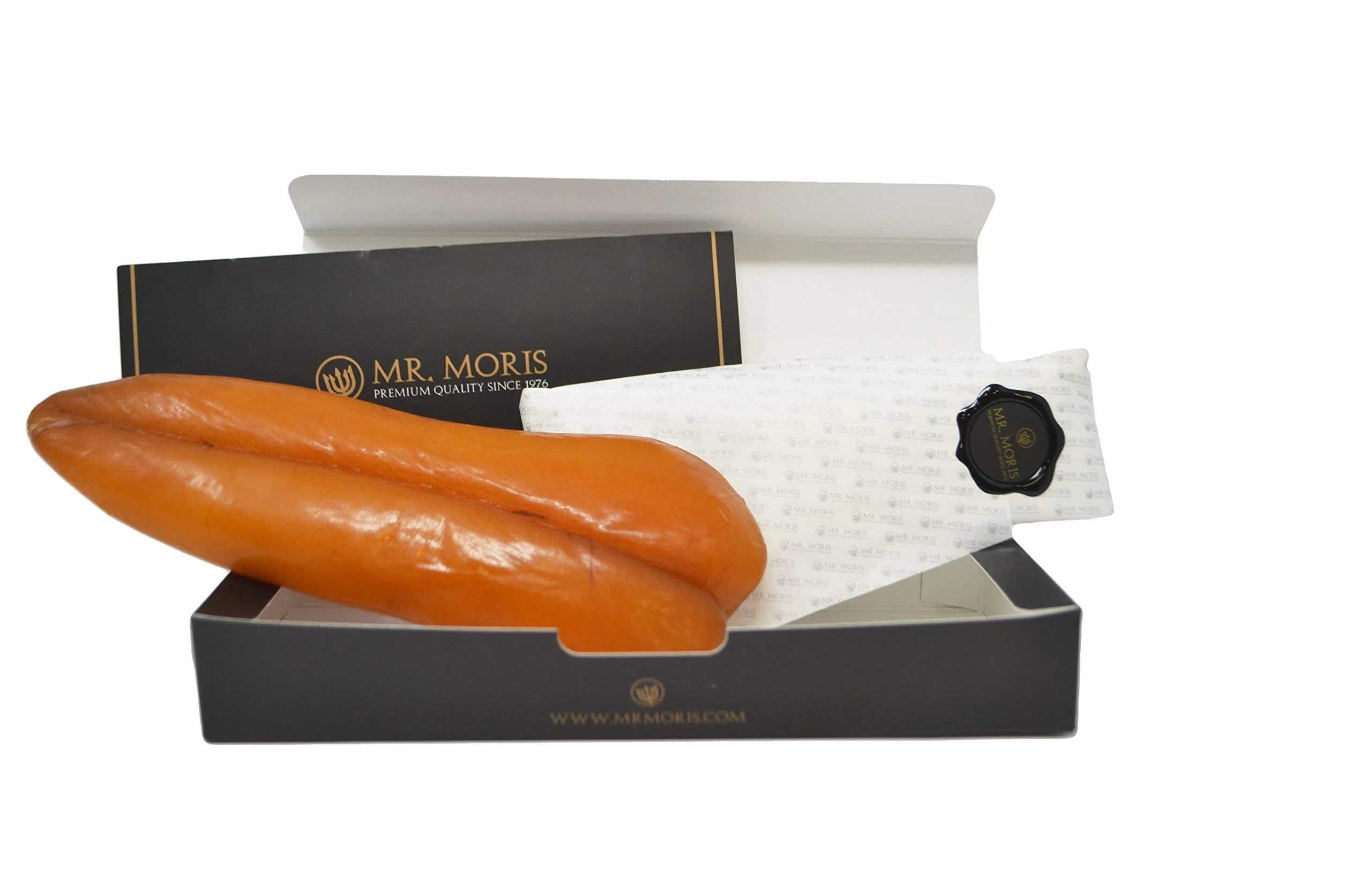 Mr. Moris │ Bottarga │ Hueva de mújol, Kosher, Gold Reserve │ Procesada en Italia │ Grande, 175 g aprox.