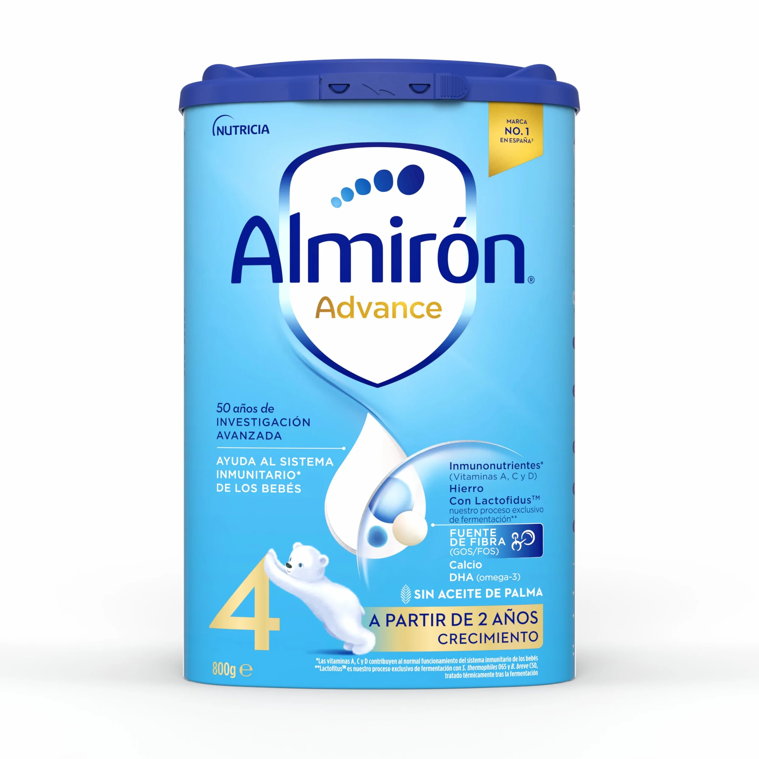 Almirón Advance 4 ,Leche de Crecimiento en Polvo para Bebé desde los 24 Meses, 800g