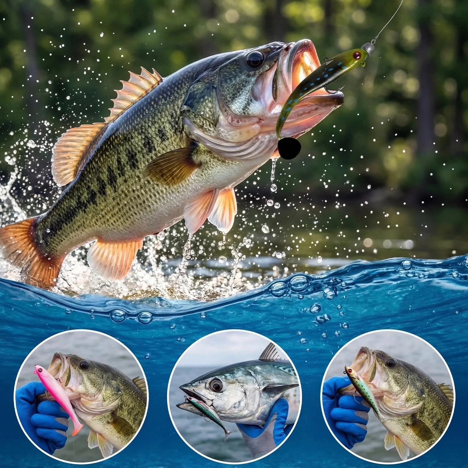 Señuelos de Pesca Goma Suave 9 cm 12,5 g Paddle Tail 3D para Lubina Lucio Carpa Trucha