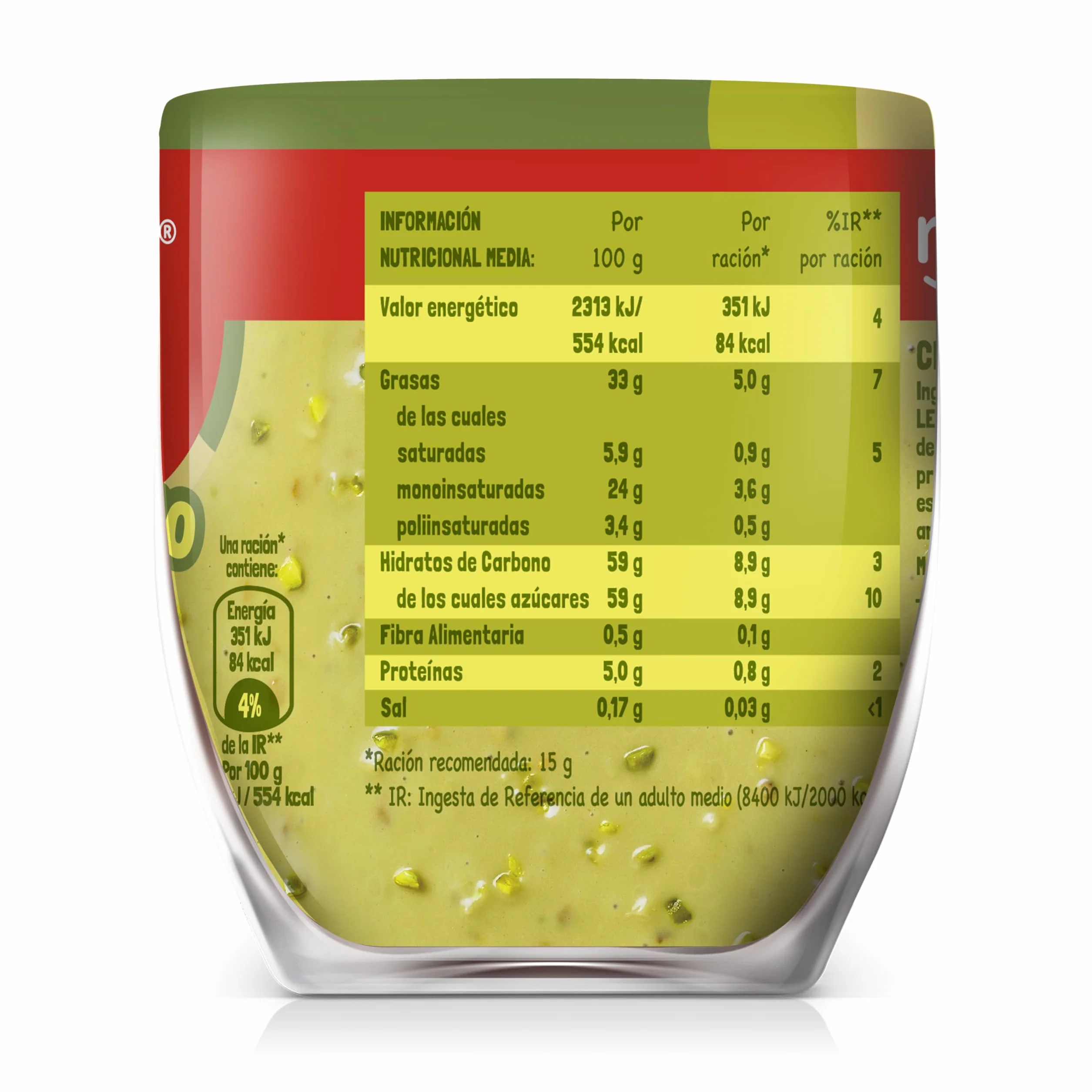 Nocilla Pistacho Crema de Cacao Sin Aceite de Palma, 180g, Sin Gluten