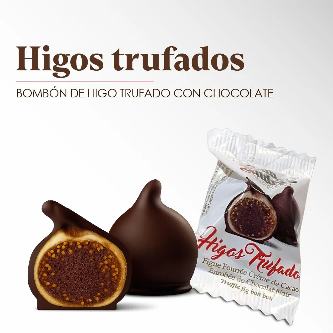 LAPASION - Bombón de higo Trufado con Chocolate | Bombones de Higo | Chocolates para regalar | Bolsa 1 kg | Frutas Trufadas