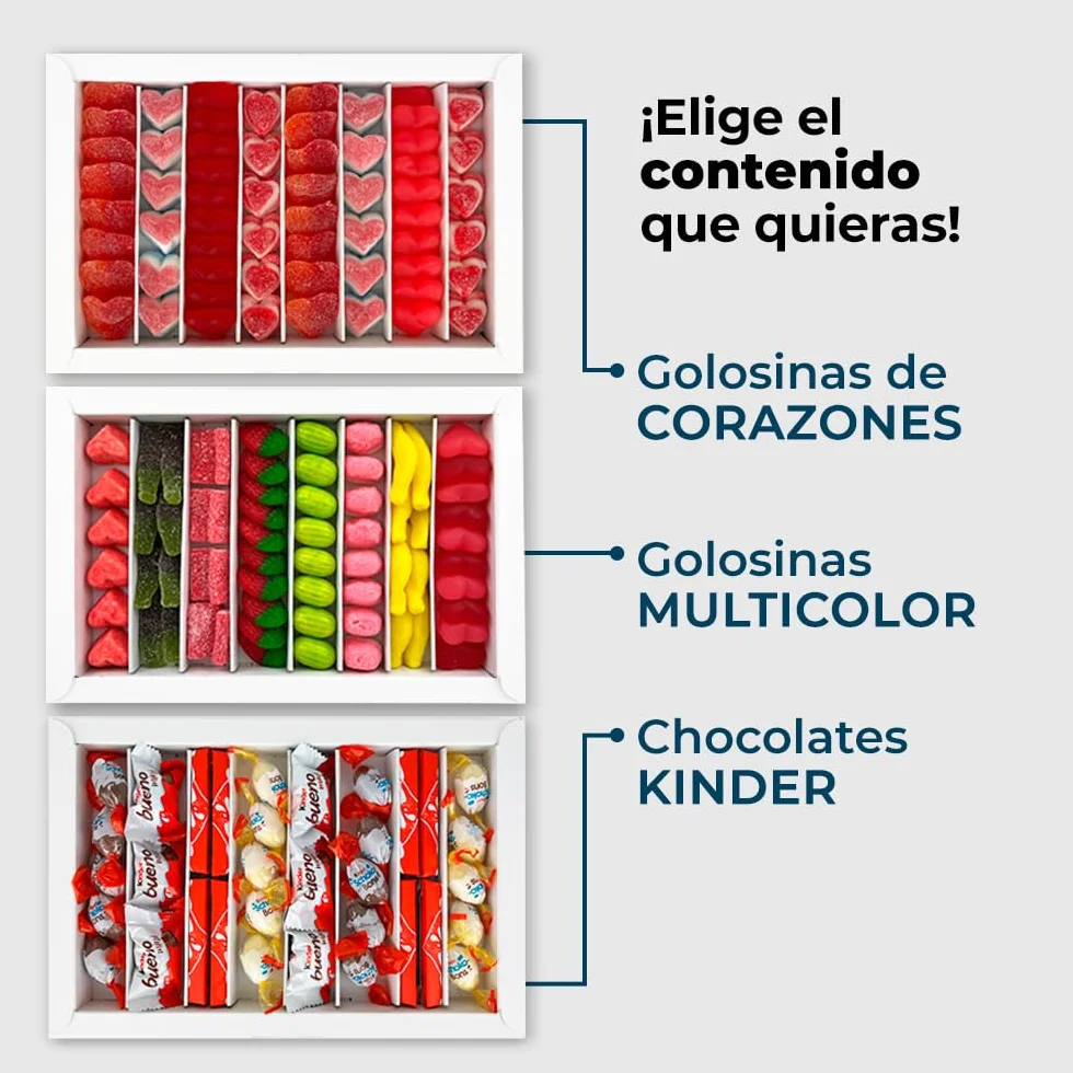 Transparent Gift Caja de Chuches Postal Personalizada con Foto y Textos. Cajas de Dulces. Regalos Originales para Mujer y Hombre. Regalos Personalizados para Parejas en San Valentín y Aniversario