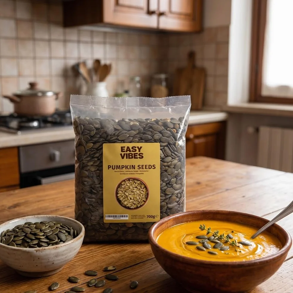 Easy Vibes - Semillas de Calabaza Peladas (700g) - Crudas y Sin sal | Pipas de Calabaza