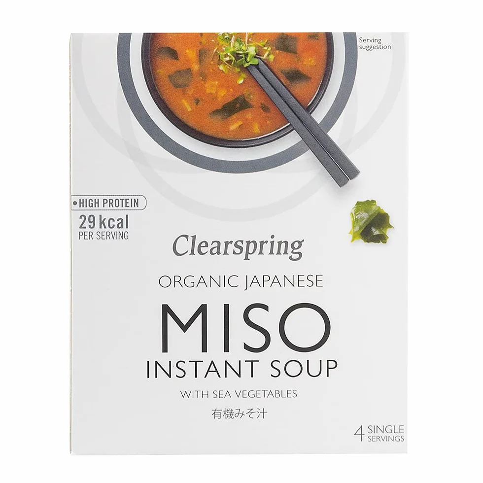 Miso - Clearspring Sopa Con Algas, 40 gr (4 porciones individuales)