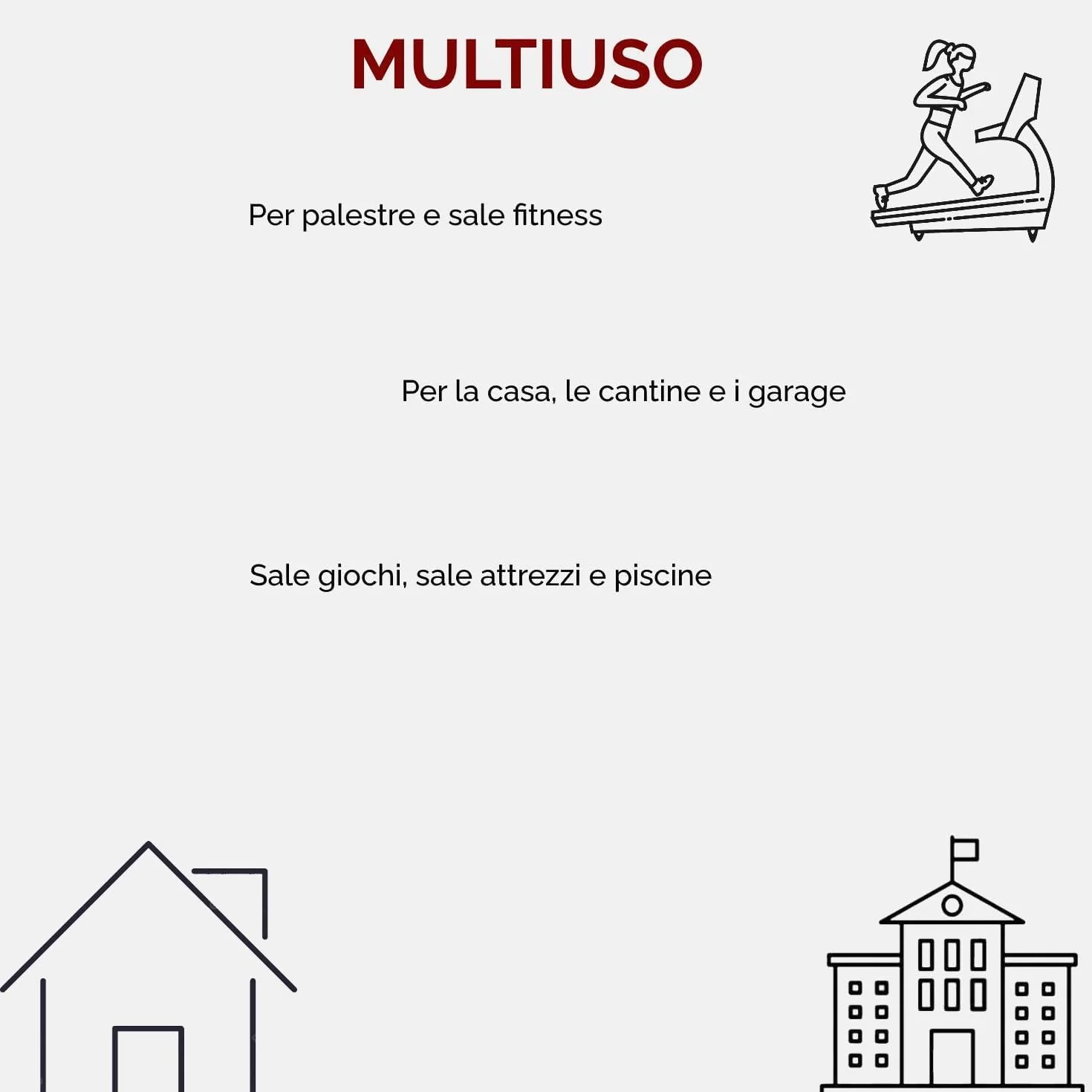 Alfombra de goma para fitness antideslizante 60 x 60 cm con enganche tatami