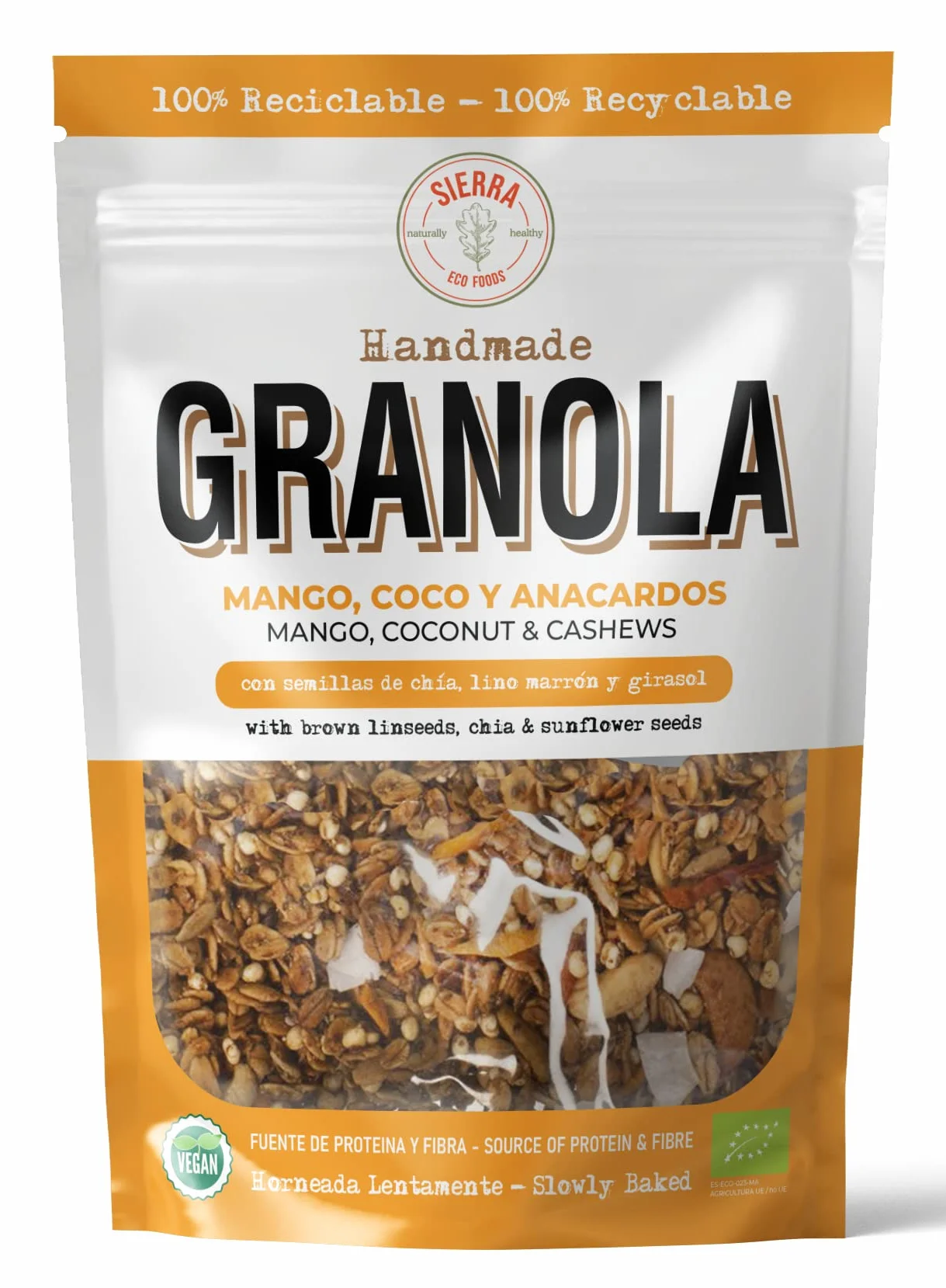 Granola de Mango, Coco y Anacardos (Pack: 3 x 300gr) Peso Total: 900gr