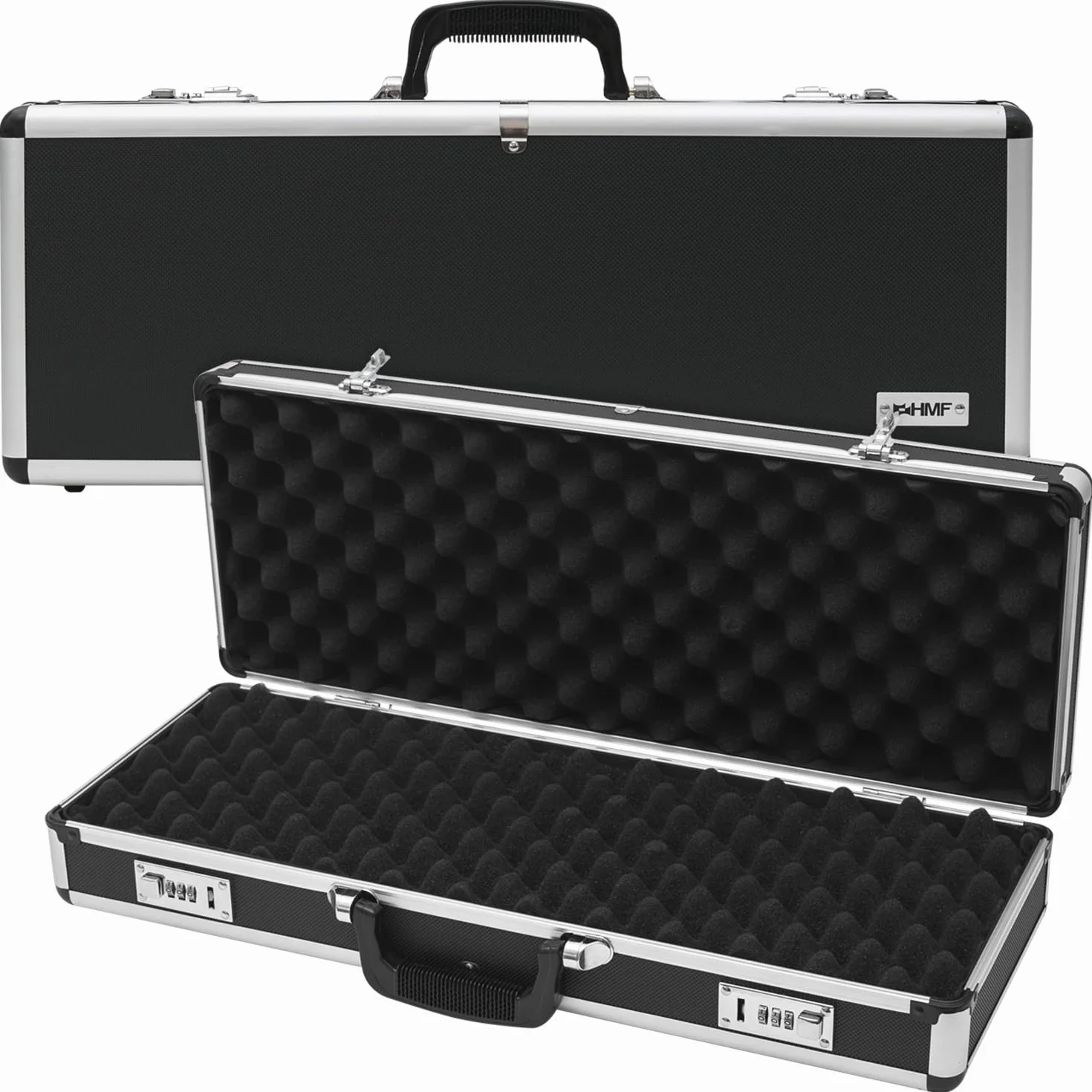 Funda de Aluminio para Pistola con Cerradura de Combinación 62 x 26 x 12 cm Negro
