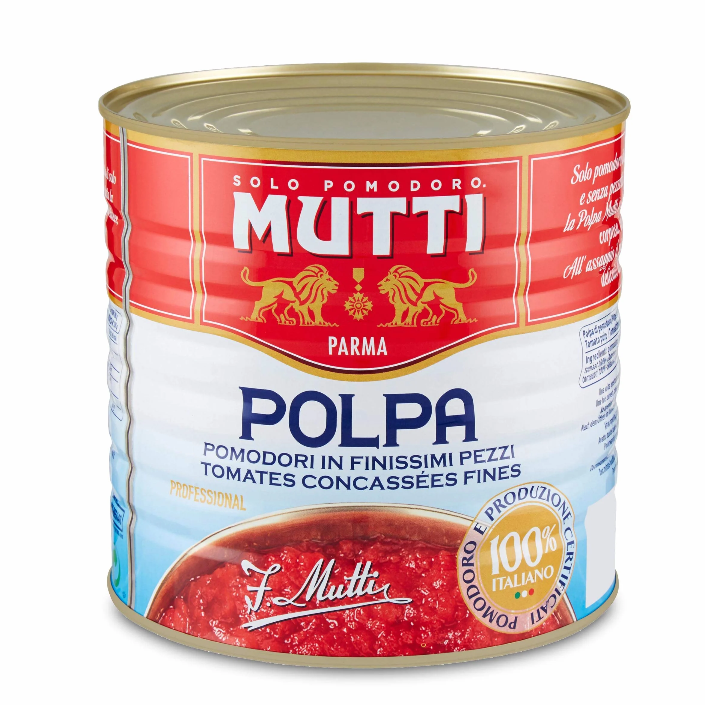 6x Mutti Polpa di Pomodoro Tomato Sauce 2,5 Kg. 100% Italian!