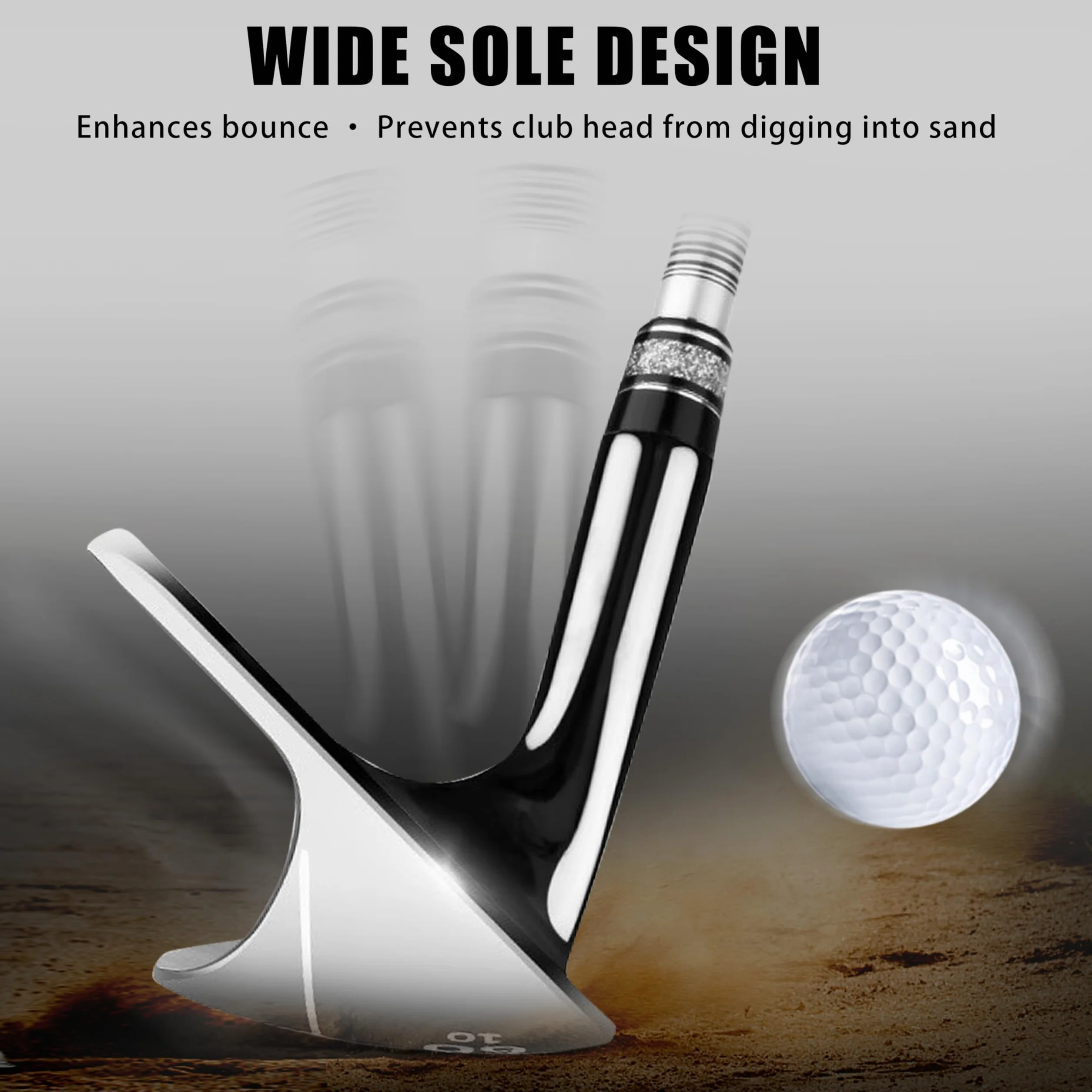 PGM Cuña de arena para palo de golf 56°/60° extragrande diestros