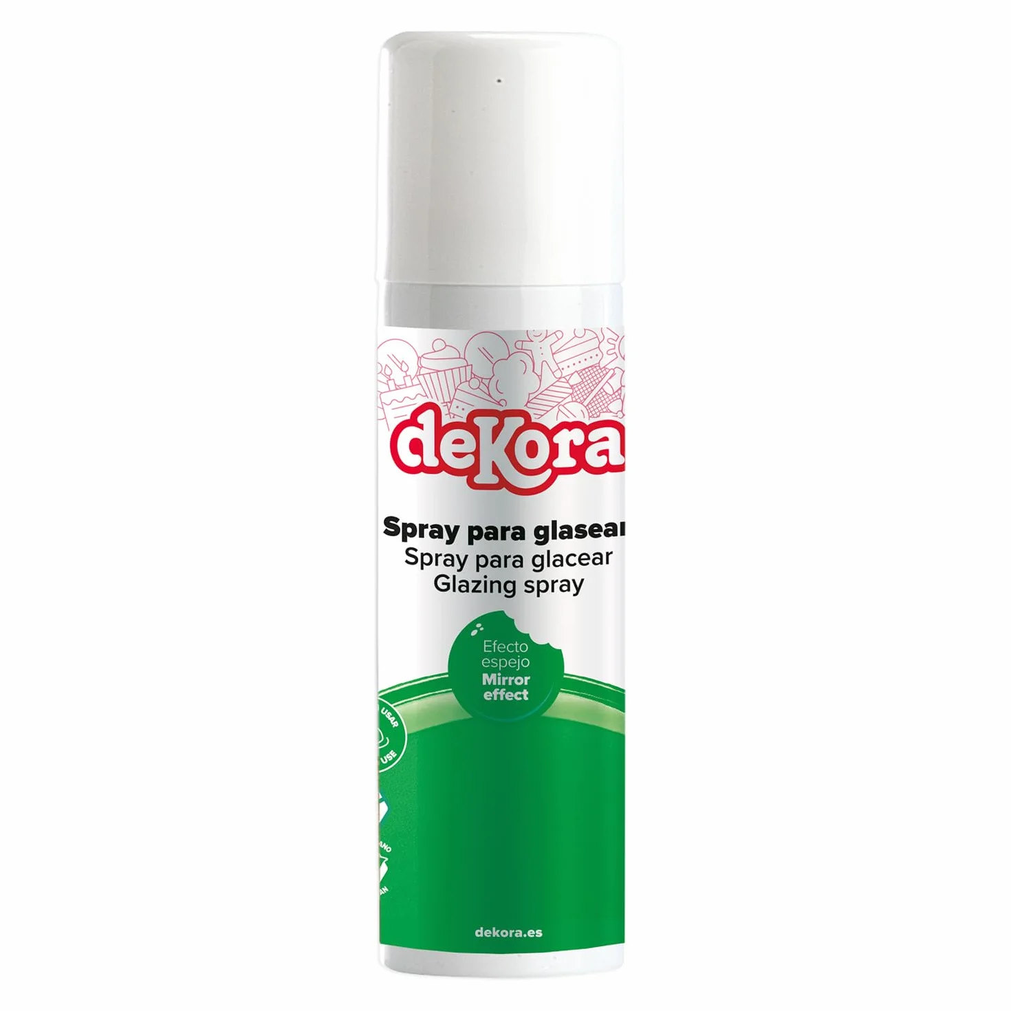Dekora Spray para glaseado con efecto espejo 280 g para mousse y postres